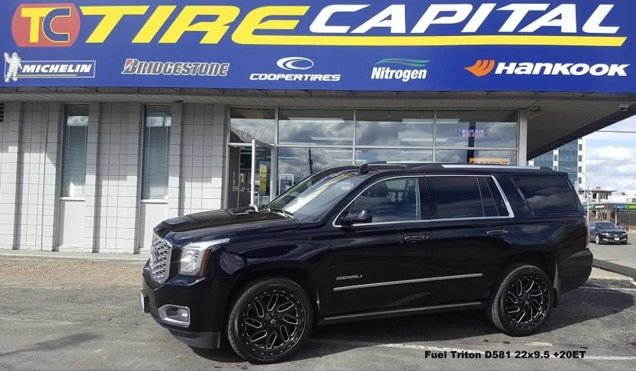 Black GMC Denali SUV at Tire Capital in Prince George